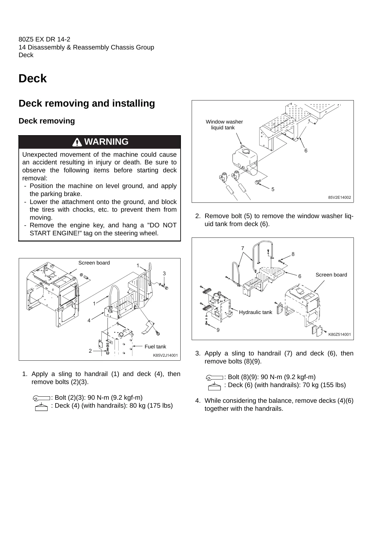 Hitachi 80Z5 Wheel Loader Shop Manual - Disassembly, Reassembly & Service Standards (93209-00563) - Image 2