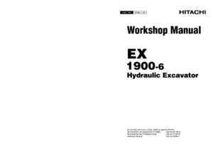 Hitachi EX1900-6 Hydraulic Excavator Workshop Manual W18KE00 - Complete PDF Service & Repair Guide