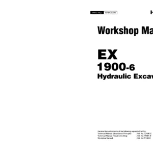 Hitachi EX1900-6 Hydraulic Excavator Workshop Manual W18KE00 - Complete PDF Service & Repair Guide