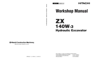 Hitachi ZX140W-3 Wheeled Excavator Workshop Manual - PDF Repair Guide