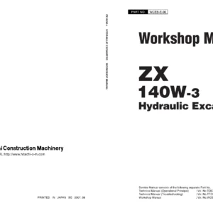 Hitachi ZX140W-3 Wheeled Excavator Workshop Manual - PDF Repair Guide
