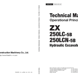 Hitachi ZX250LC-5B ZX250LCN-5B Hydraulic Excavator Technical Manual - Operational Principle