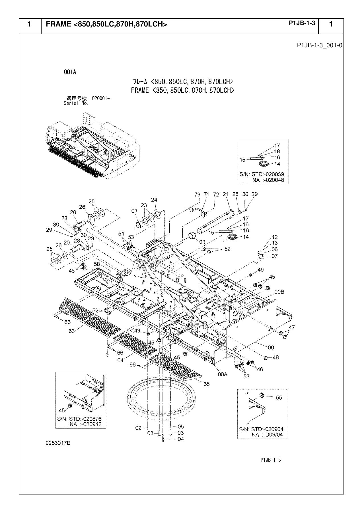 Hitachi ZX870LCH-3 Crawler Excavator Parts Catalog P1JB-1-3 - Illustrated Parts Manual PDF - Image 2