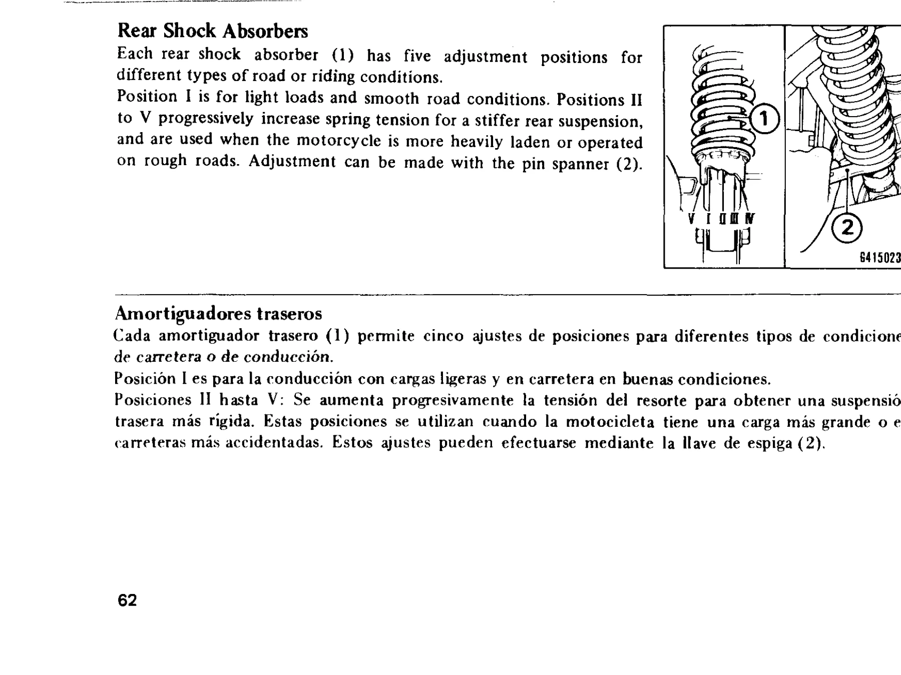 Honda CX500 Owner's Manual PDF - Multilingual English Spanish French German - Image 2