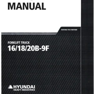Hyundai 16B-9F 18B-9F 20B-9F Forklift Truck Parts Manual PDF Download