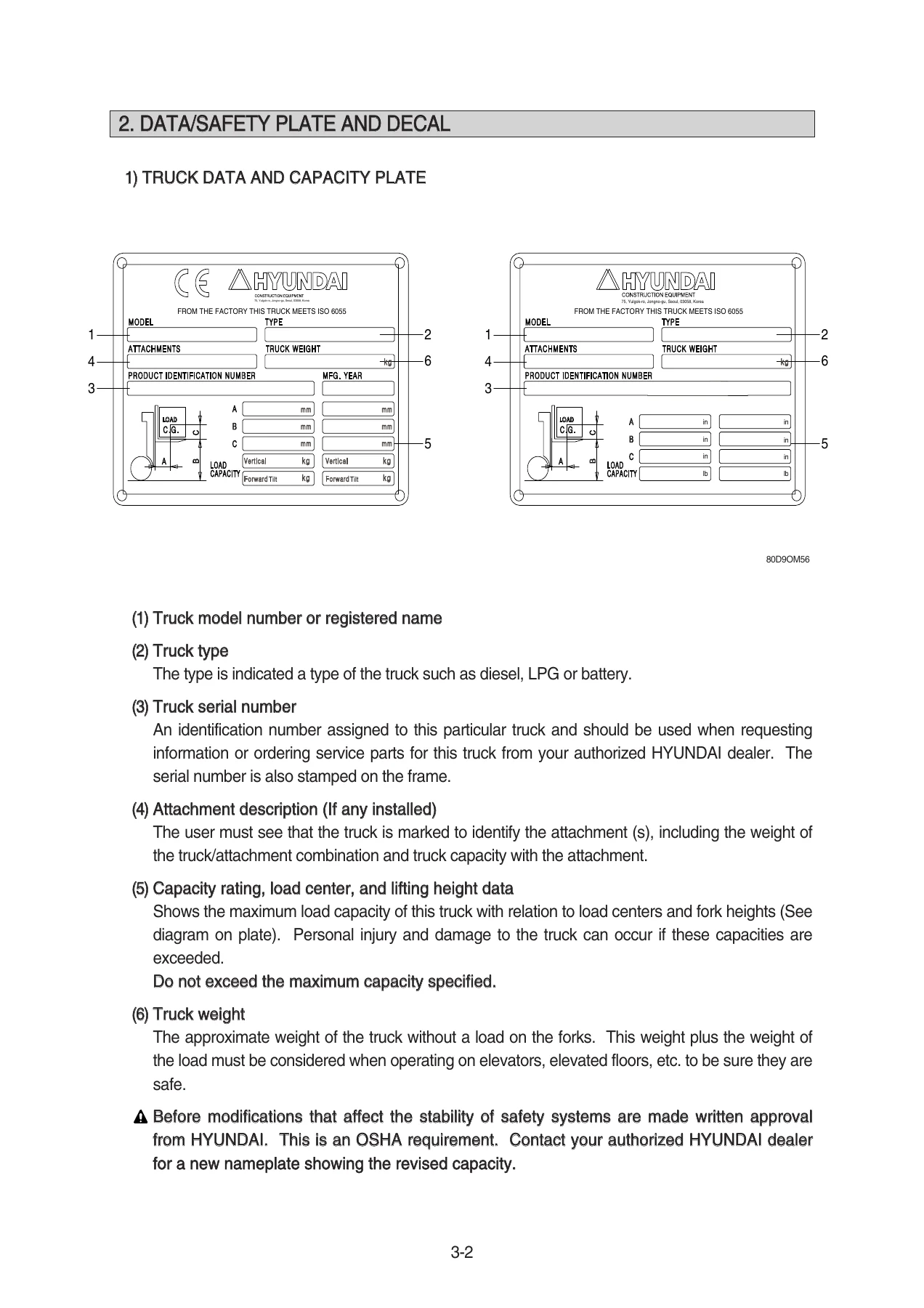 Hyundai 50D-9 60D-9 70D-9 80D-9 Forklift Operator Manual - PDF Download - Image 2