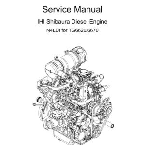 Iseki Shibaura N4LDI Diesel Engine Service Manual for TG6620 TG6670 Tractor Repair