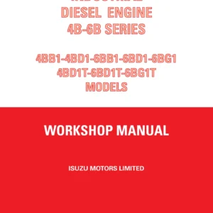 Isuzu 4B & 6B Series Industrial Diesel Engine Workshop Manual IDE-2041 - 4BB1 4BD1 6BB1 6BD1 6BG1 4BD1T 6BD1T 6BG1T PDF