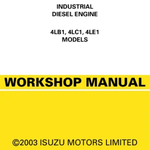 Isuzu 4LB1 4LC1 4LE1 Industrial Diesel Engine Workshop Manual IDE-2270