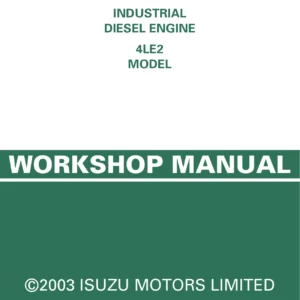 Isuzu 4LE2 Industrial Diesel Engine Workshop Manual IDE-2330 - PDF Service & Repair Guide