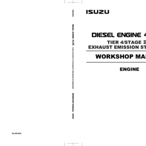Isuzu 4LE2 Tier 4 Stage IIIB Diesel Engine Workshop Manual IDE-2650