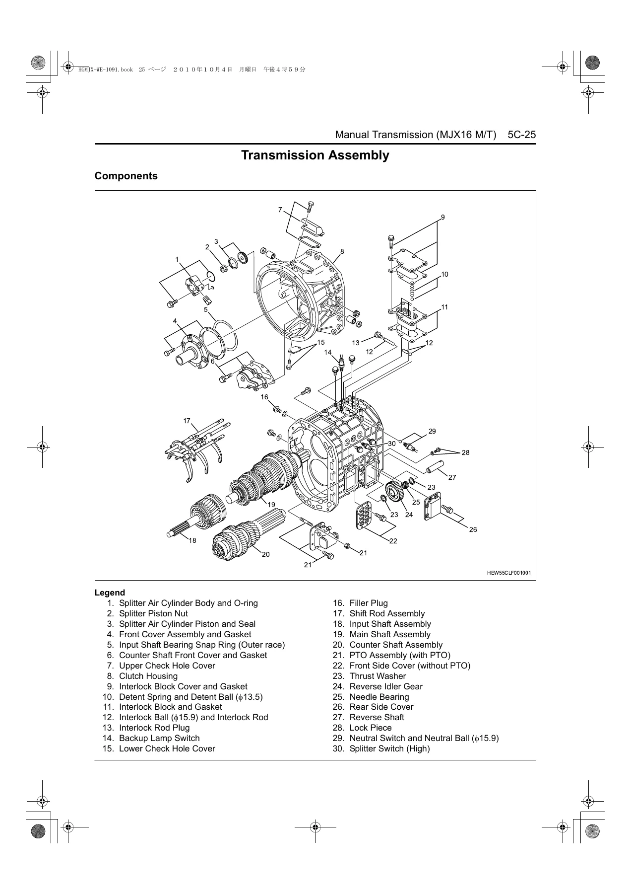 Isuzu C&E Series 2011MY MJX Transmission Workshop Manual - PDF Download - Image 3