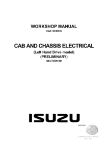 Isuzu C&E Series Cab and Chassis Electrical Workshop Manual 2006+ (LHD) - PDF