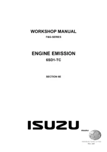 Isuzu F&G-Series 6SD1-TC Engine Emission Workshop Manual - 6SD1-WE-0115HK