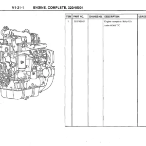 JCB 3DX Commercial Engine Parts Catalogue PDF – W300 T/C Turbo Diesel Engine Parts Manual