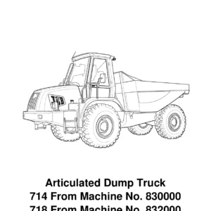 JCB 714 718 Articulated Dump Truck Operator Handbook - PDF Download