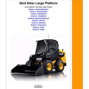 JCB Skid Steer Large Platform Service Manual - 225, 225T, 260, 260T, 280, 300, 300T, 320T, 330 Repair PDF