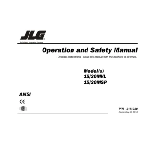 JLG 15/20MVL 15/20MSP Operation and Safety Manual PDF - Aerial Lift Operator Manual Download