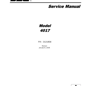 JLG 4017 Service Manual P/N 3121858 - 2006 Telehandler Repair & Maintenance PDF