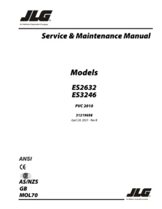 JLG ES2632 & ES3246 Scissor Lift Service & Maintenance Manual 31219058 Rev B