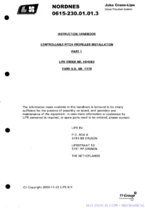 John Crane-Lips Controllable Pitch Propeller Installation Instruction Handbook Part 1