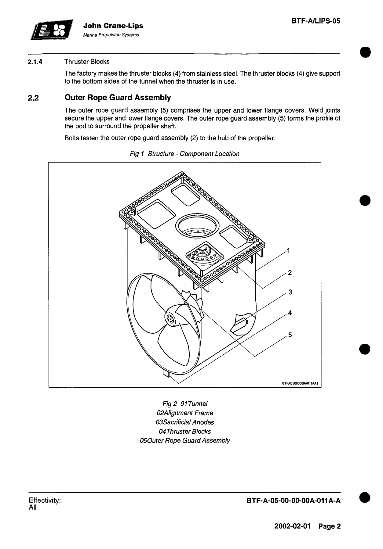 John Crane-Lips FT300 Transverse Thruster Mechanical Manual - Maintenance & Service PDF - Image 3