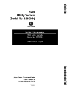 John Deere 1500 Utility Vehicle Operators Manual - OMET15437 PDF Download