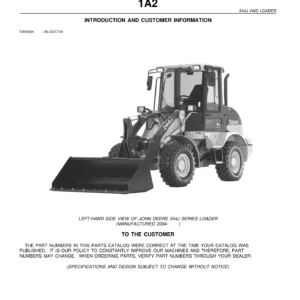 John Deere 244J 4WD Loader Parts Catalog PC9370 PDF Download