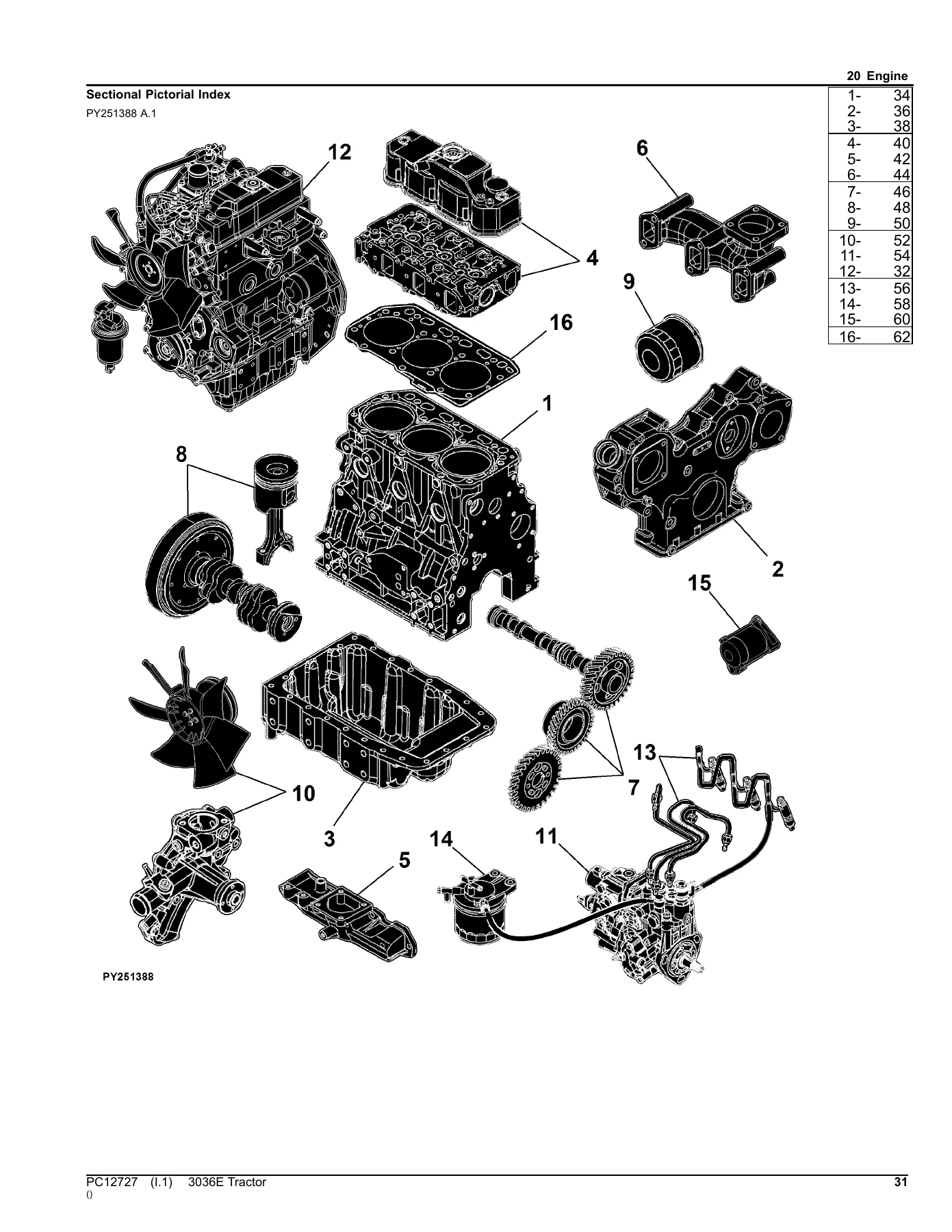 John Deere 3036E Tractor Parts Catalog PC12727 PDF Download - Image 2