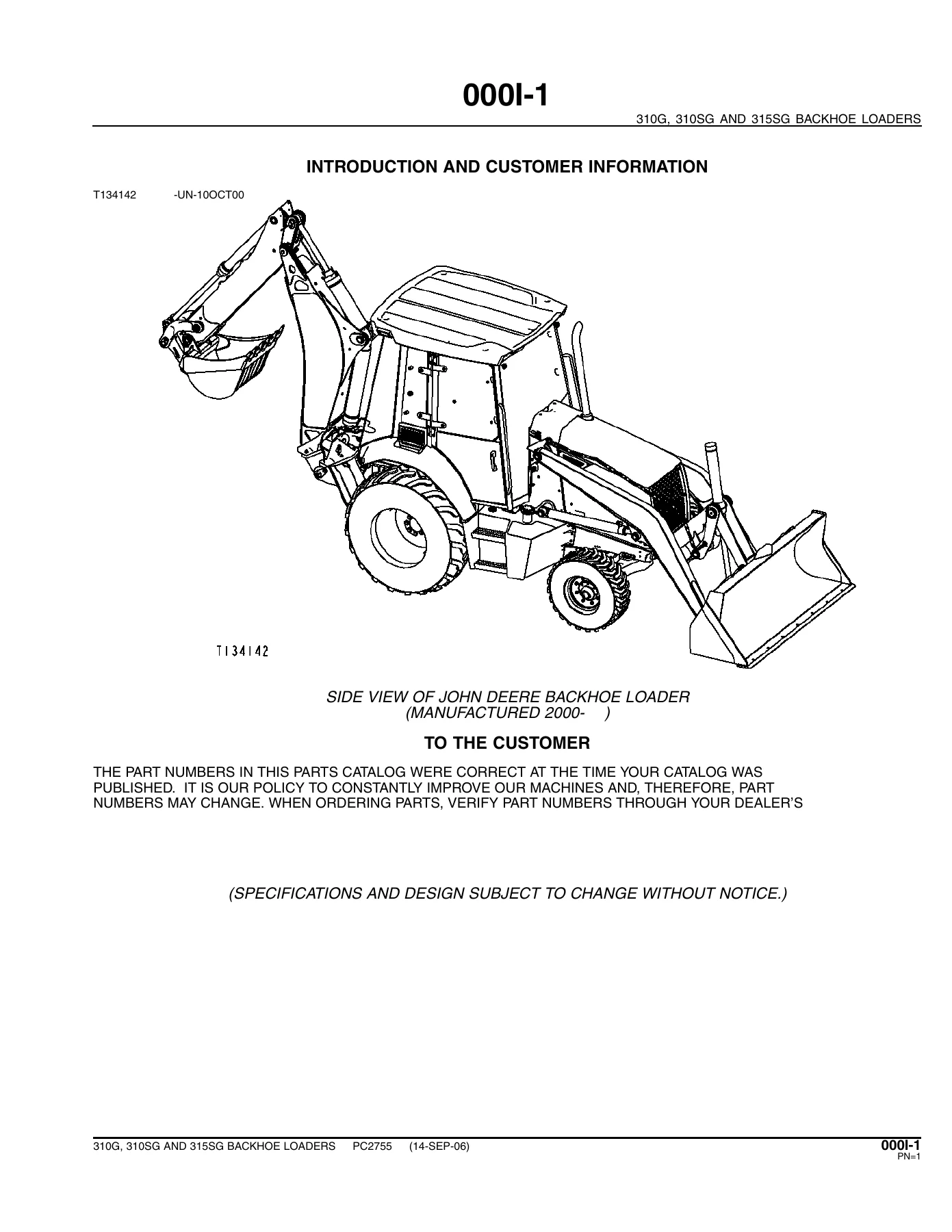 John Deere 310G 310SG 315SG Backhoe Loader Parts Catalog PC2755 Vol.1 - PDF Download - Image 2