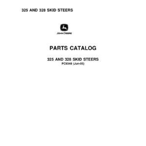 John Deere 325 & 328 Skid Steer Parts Catalog PC9348 - 2004+ PDF