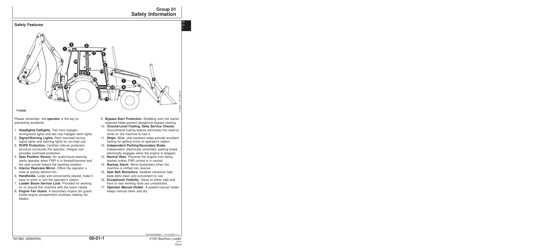 John Deere 410G Backhoe Loader Repair Technical Manual TM1882 - PDF Download - Image 2