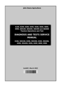 John Deere 6100-6900 & SE Tractors Diagnosis and Tests Service Manual TM4487 (2003) - PDF Download
