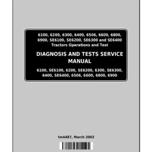 John Deere 6100-6900 & SE Tractors Diagnosis and Tests Service Manual TM4487 (2003) - PDF Download