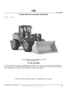 John Deere 644J Loader Parts Catalog PC9341 - Complete PDF Manual