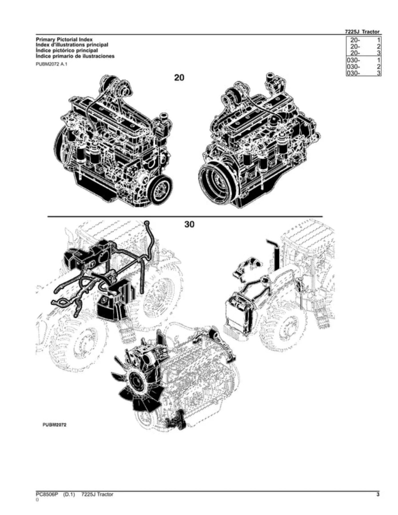 John Deere 7225J Tractor Parts Catalog PC8506P Portuguese PDF - Image 2