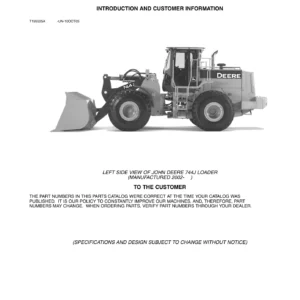 John Deere 744J Loader Parts Catalog PC9240 - PDF Download