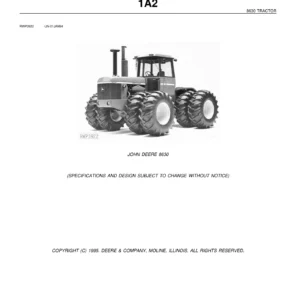 John Deere 8630 Tractor Parts Catalog PC1486 - Complete Illustrated Parts Manual PDF