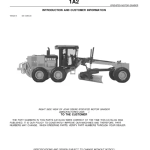 John Deere 870D and 872D Motor Grader Parts Catalog PC9450 PDF Download