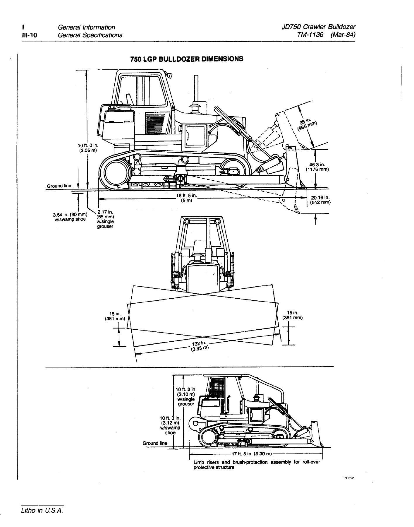 John Deere JD750 Crawler Bulldozer Technical Manual TM-1136 – Service Repair PDF - Image 3