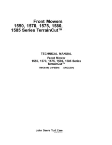John Deere TerrainCut 1550 1570 1575 1580 1585 Technical Manual TM130419 PDF