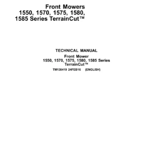 John Deere TerrainCut 1550 1570 1575 1580 1585 Technical Manual TM130419 PDF