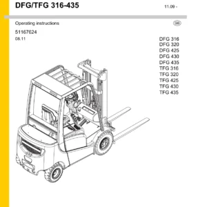Jungheinrich DFG TFG 316-435 Forklift Operating Instructions Manual 51167624 - PDF