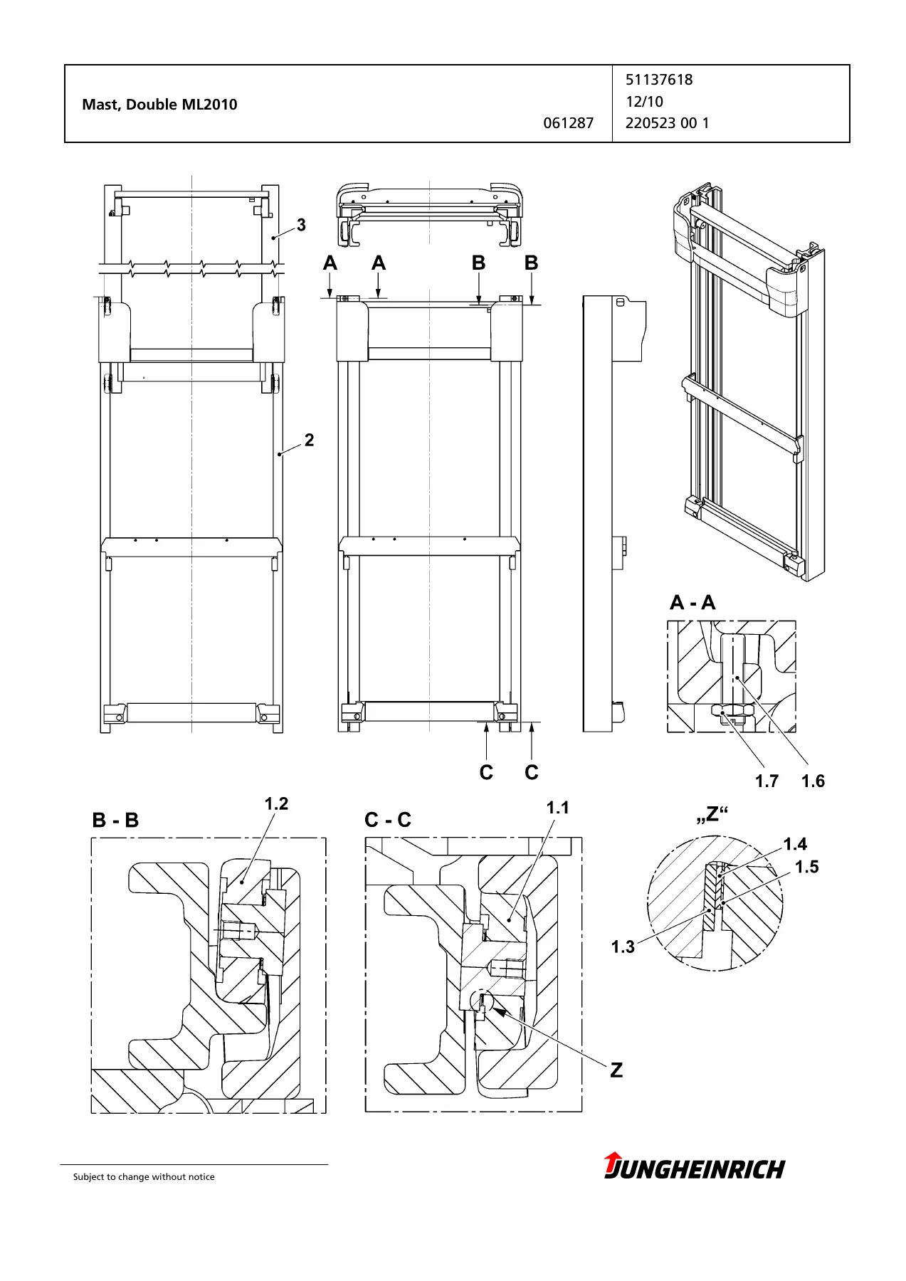 Jungheinrich EJC 214 Spare Parts Catalogue 91624330 - Illustrated Parts PDF - Image 3