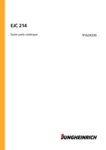 Jungheinrich EJC 214 Spare Parts Catalogue 91624330 - Illustrated Parts PDF