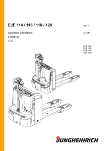 Jungheinrich EJE 114 EJE 116 EJE 118 EJE 120 Operating Instructions Manual 51564109 - PDF Download
