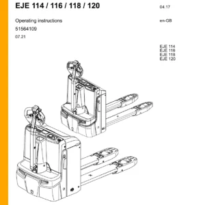 Jungheinrich EJE 114 EJE 116 EJE 118 EJE 120 Operating Instructions Manual 51564109 - PDF Download
