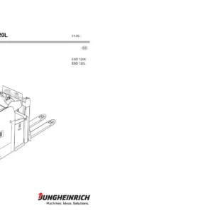 Jungheinrich ESD 120K ESD 120L Electric Pallet Truck Operating Instructions Manual 50453646