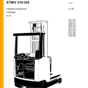 Jungheinrich ETM ETV 210-325 Operating Instructions Manual - Electric Reach Truck 2025 PDF
