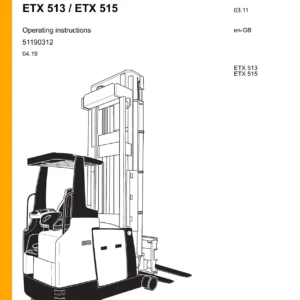 Jungheinrich ETX 513 & ETX 515 Electric Forklift Operating Instructions Manual - PDF Download